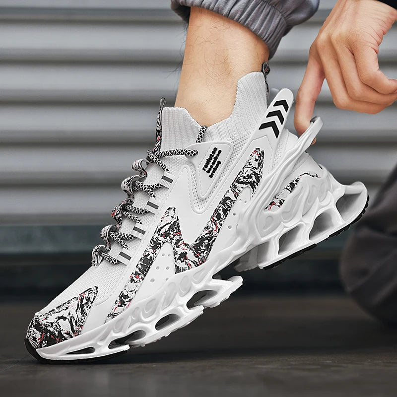 Men's Blade Running Shoes, Non Slip, Breathable Mesh, Soft Sole, Casual, Athletic Walking Shoes