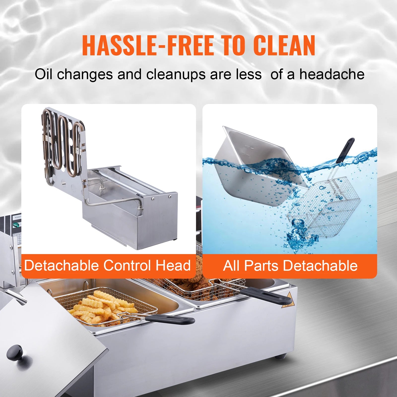 Electric Deep Fryer w/Dual Removable Tanks, 12L, Countertop  Fryer for Chicken, French Fries, Chips, Independent Thermostat Control...58.25% OFF!