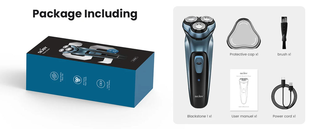 Men's Electric Razor, Rechargeable, Electric Razor Shaver, Wet/Dry Shave, 3 Sets Of Floating Heads....37.77% OFF!