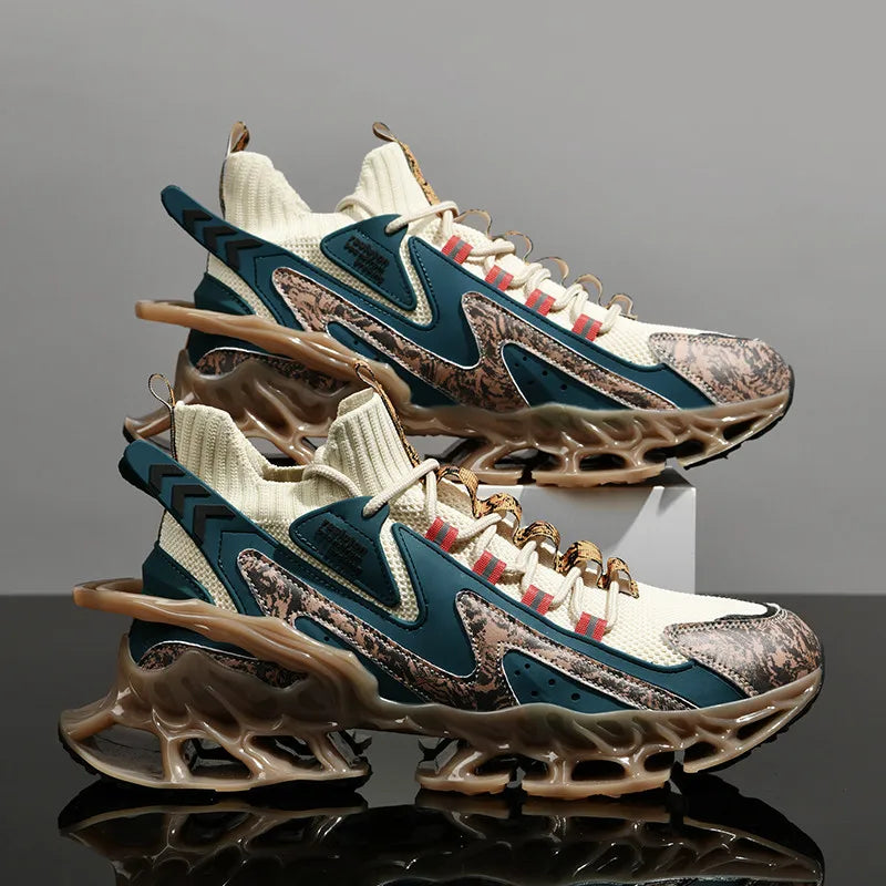 Men's Blade Running Shoes, Non Slip, Breathable Mesh, Soft Sole, Casual, Athletic Walking Shoes