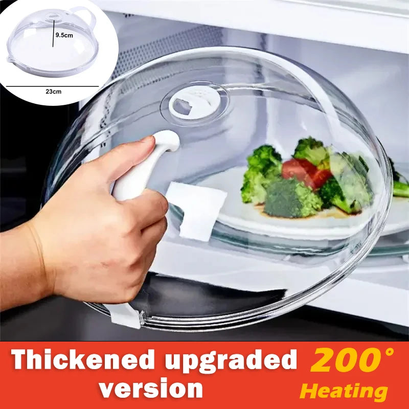 Microwave Food Splash Guard, High Temperature Resistant, Food Heating Cover With Steam Vent & Handle Transparent Plate Cover. EXTREMELY POPULAR THIS WEEK!