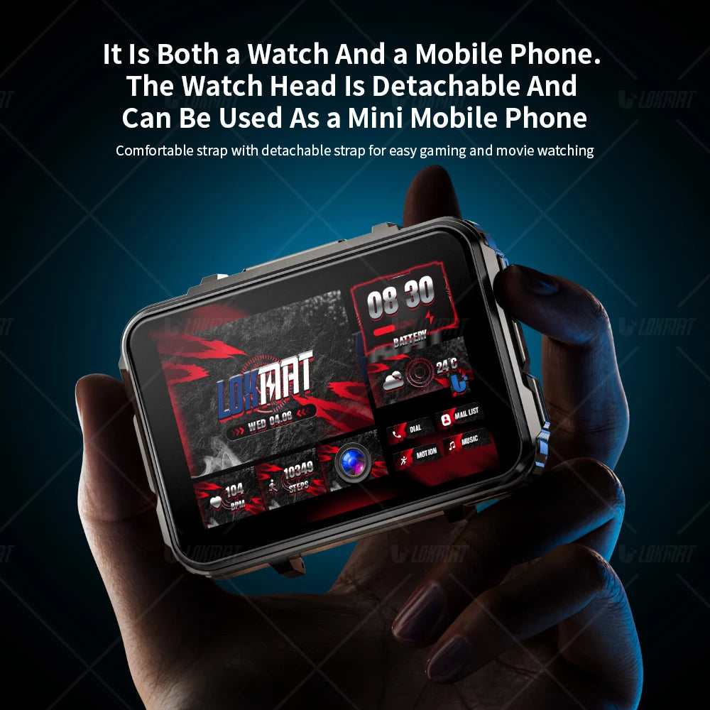 LOKMAT Android Watch, Phone, 2.4 Inch HD Large- Detachable Screen, Watch Head Can Be Removed & Used As A Mini Mobile Phone, 4G/5G Network. High Definition Dual Camera With Flashlight, Gaming Watch....65.37% OFF! THIS IS SELLING!