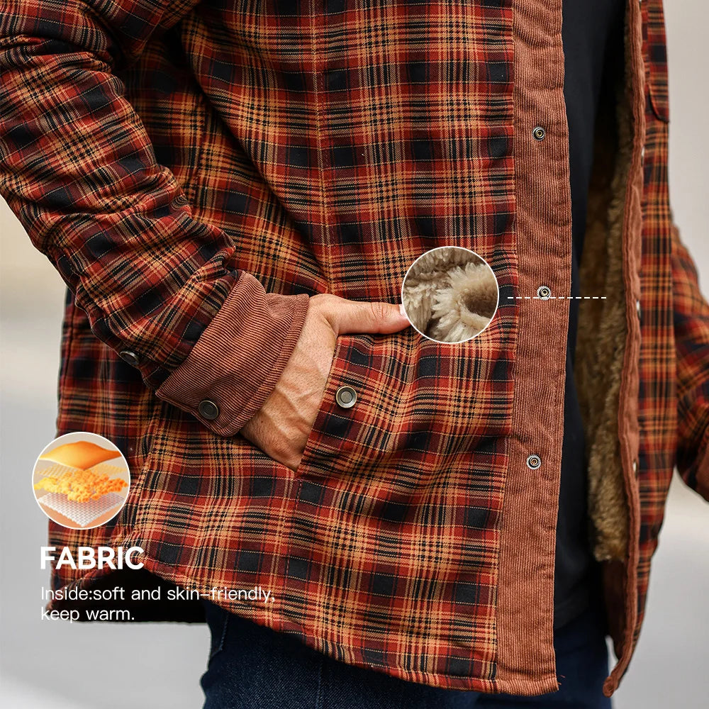 Men's Jacket, Windproof/Warm Bomber Coat, Sherpa Lined Flannel...20% OFF! TRENDING NOW!