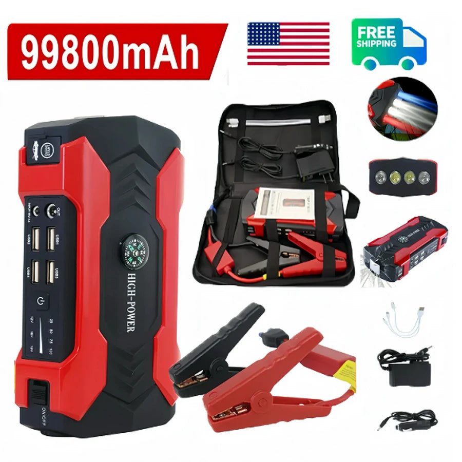 Car Jump Starter, 12V, LED Flashlight, Portable Battery Booster...20% OFF! TRENDING NOW!