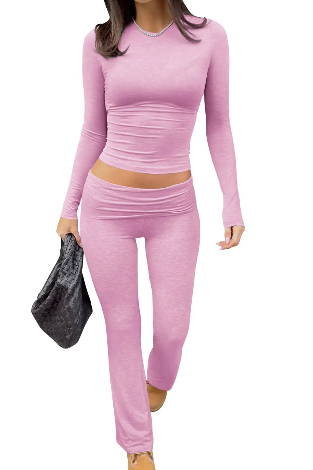 Women's Yoga- Two-Piece Set, Long-Sleeve, Wide-Leg Activewear Set...TRENDING THIS WEEK!