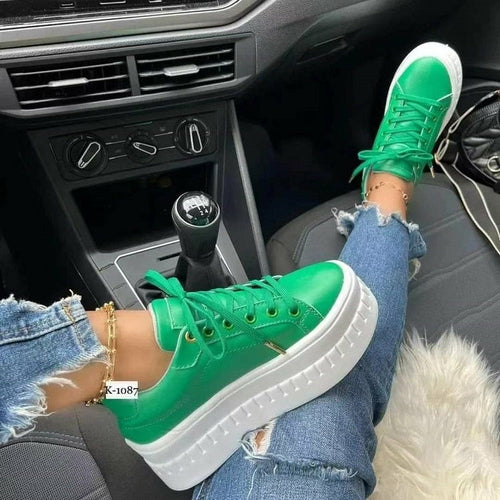 Women's Casual Platform Shoes Flat Sneakers.