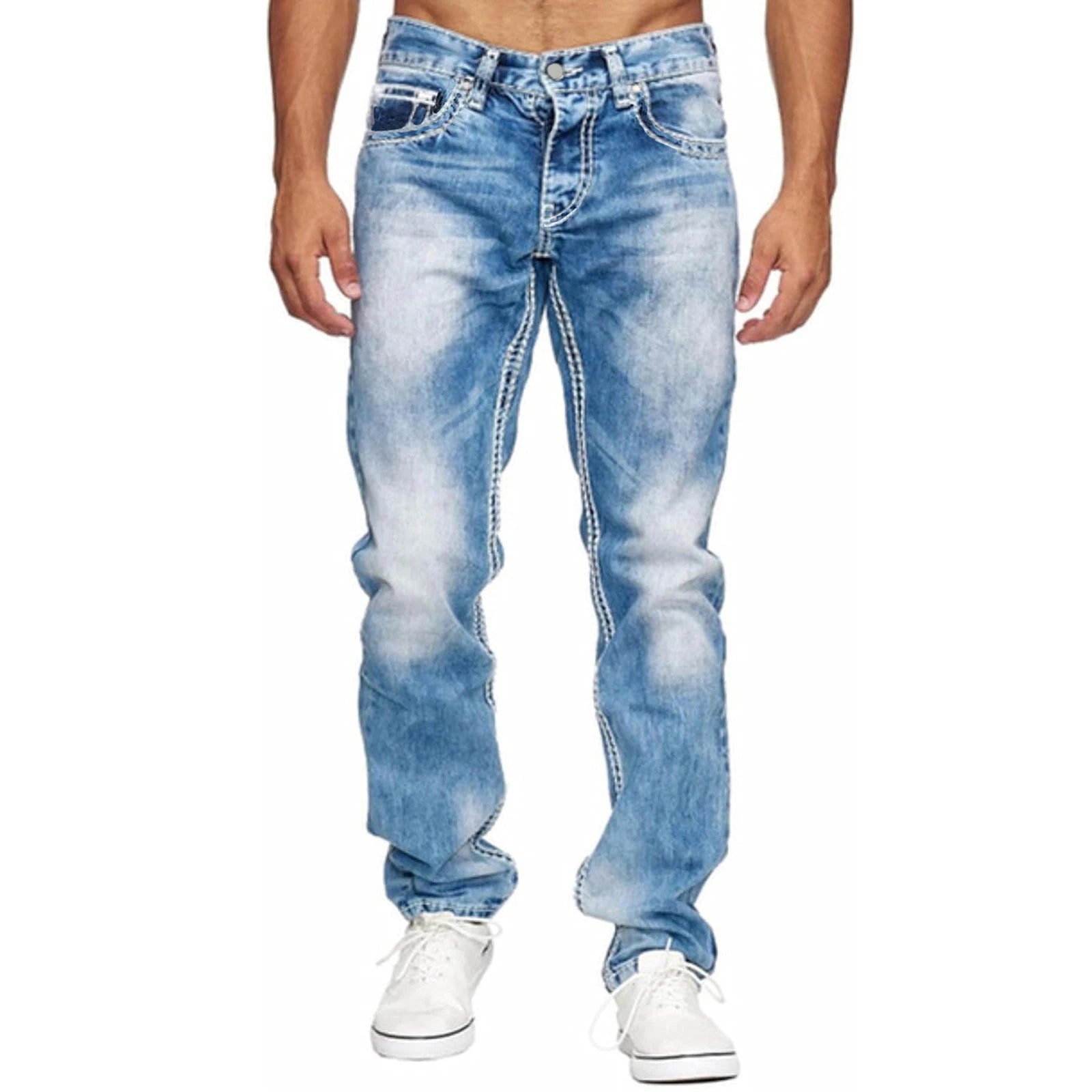 Men s Vintage, Retro Fit Jeans, Faded Washed, Gradient Color Distressed Denim.....10% OFF!