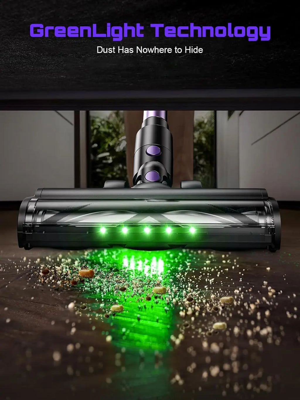 Cordless Vacuum Cleaner, 10 In 1 Powerful Stick, Lightweight Vacuum Cleaner, Green LED Search Light & Display, Pet Hair/Hard Floor/Carpet....57.08% OFF!