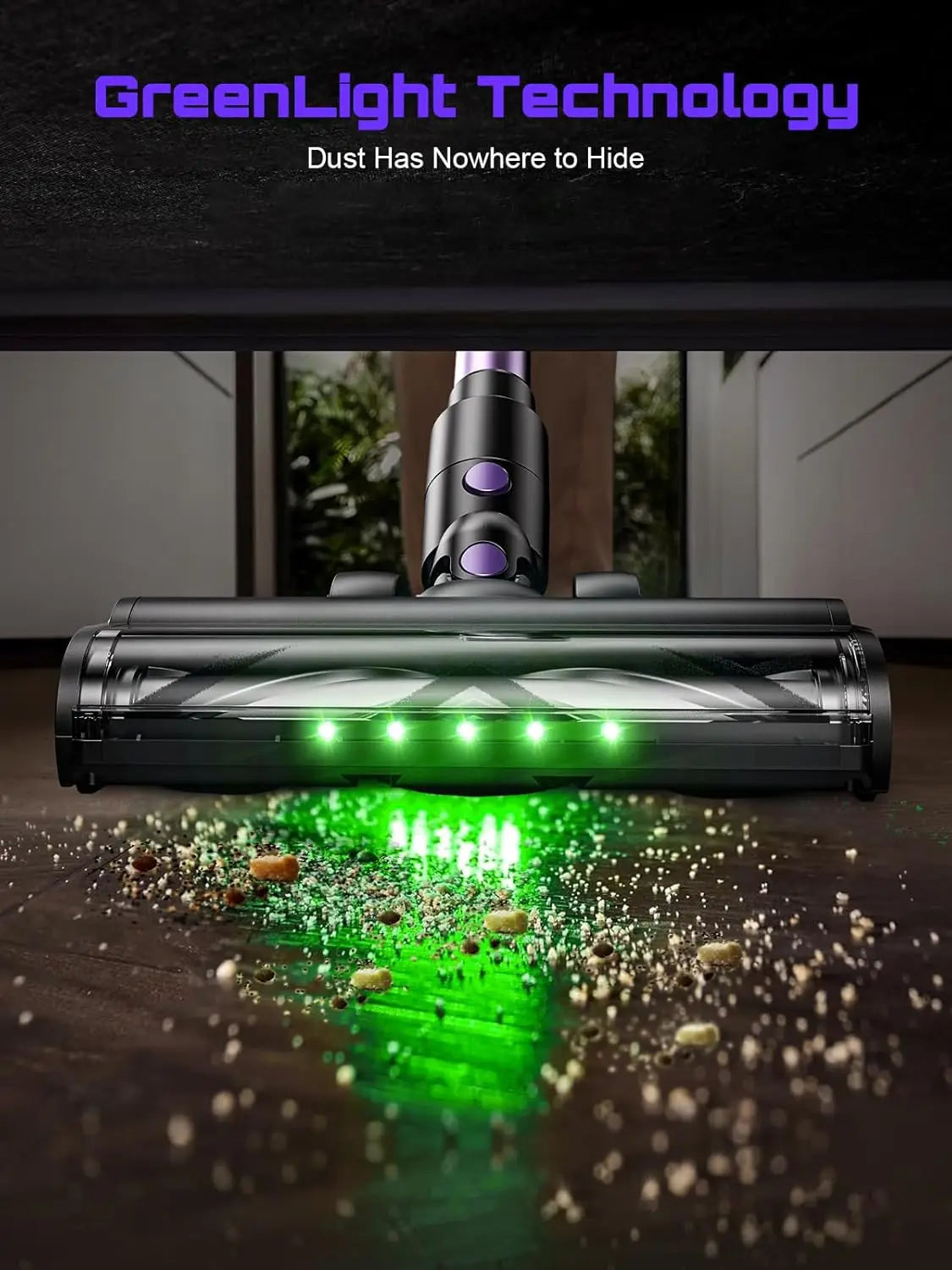 Cordless Vacuum Cleaner, 10 In 1 Powerful Stick, Lightweight Vacuum Cleaner, Green LED Search Light & Display, Pet Hair/Hard Floor/Carpet....57.08% OFF!