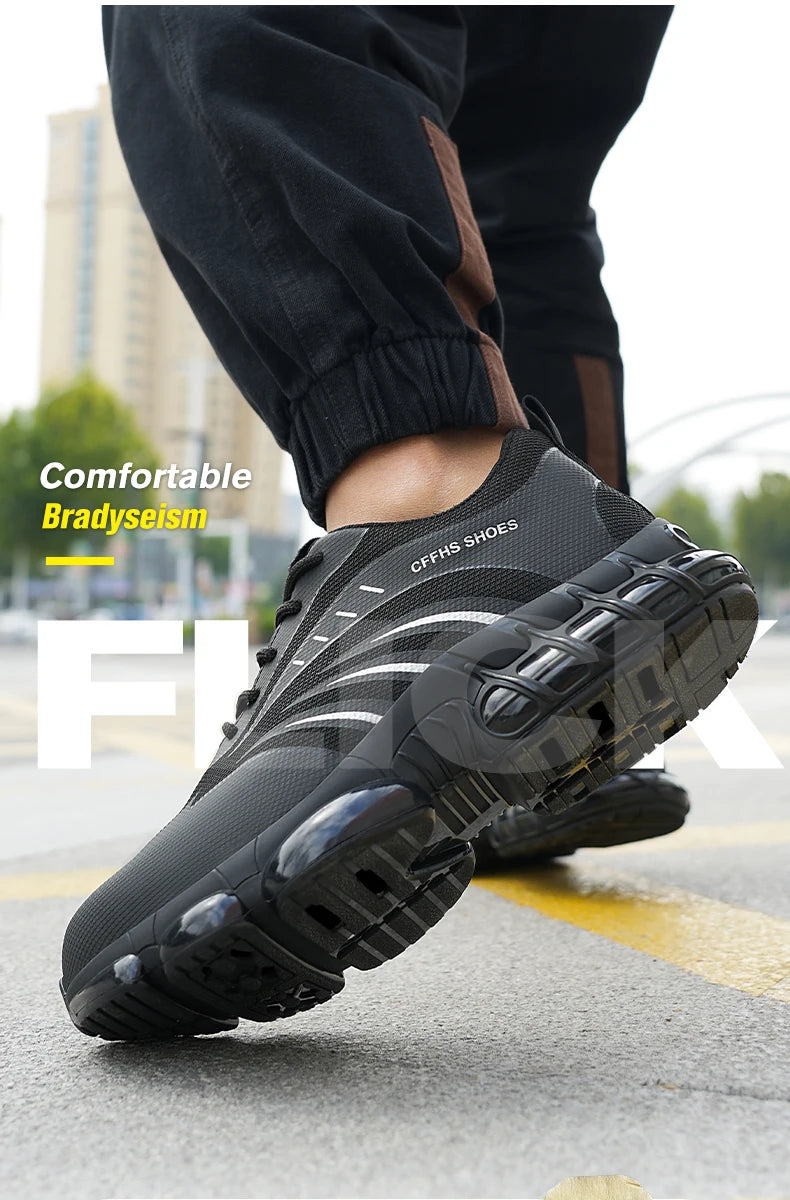 Men's Breathable, Lightweight & Comfortable, Anti-Smash & Anti-Puncture Safety Shoes....53.37% OFF!