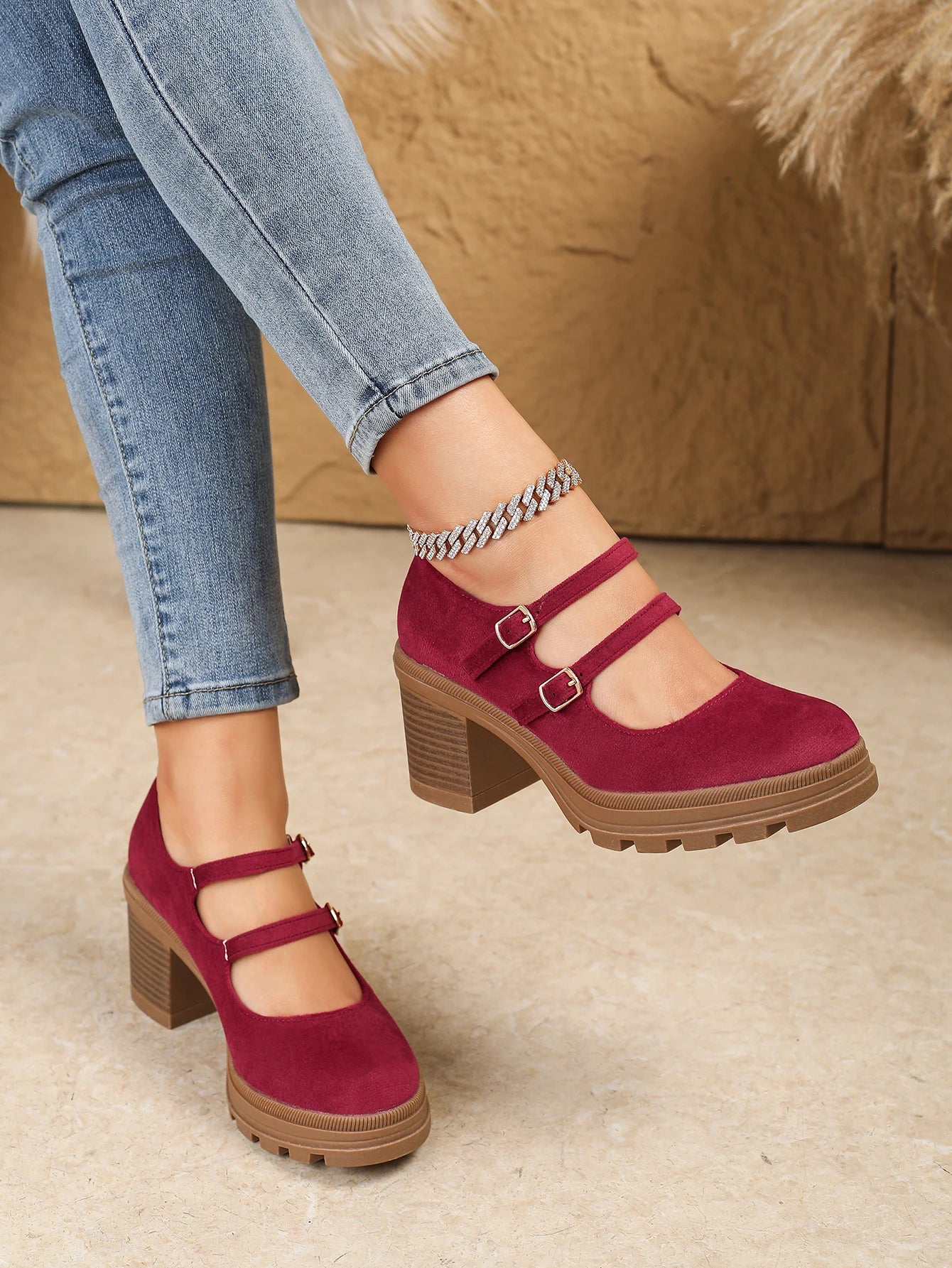 Women's Thick Soled Leather Dress Shoes With Thick Heels.....20% OFF!