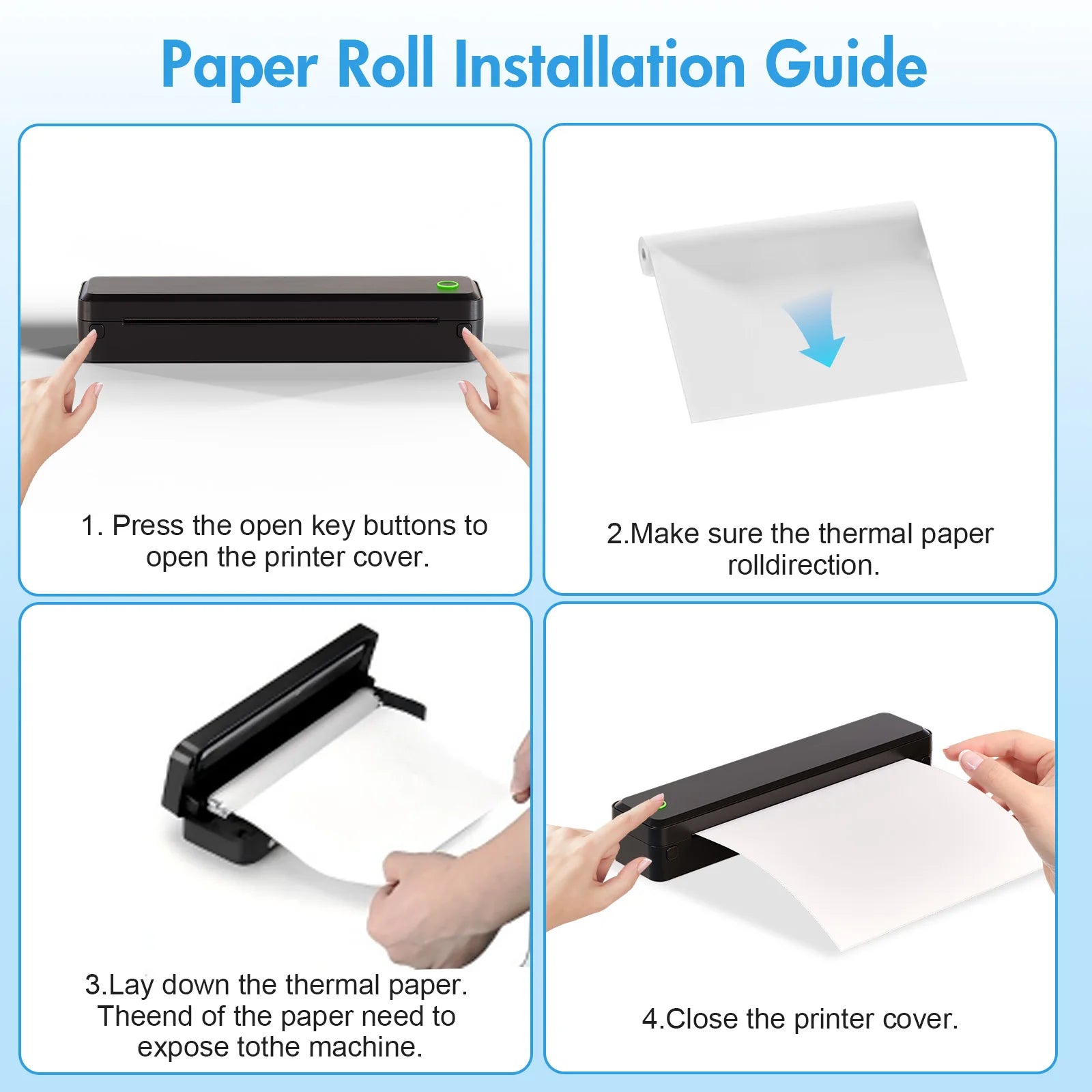 Portable Wireless Printers, Inkless, Thermal A4 Label Maker, Android, iOS, & Laptop Pairing, uses 8.50 X 11 Thermal printing paper...48.41% OFF! STARTED TRENDING THIS WEEK!