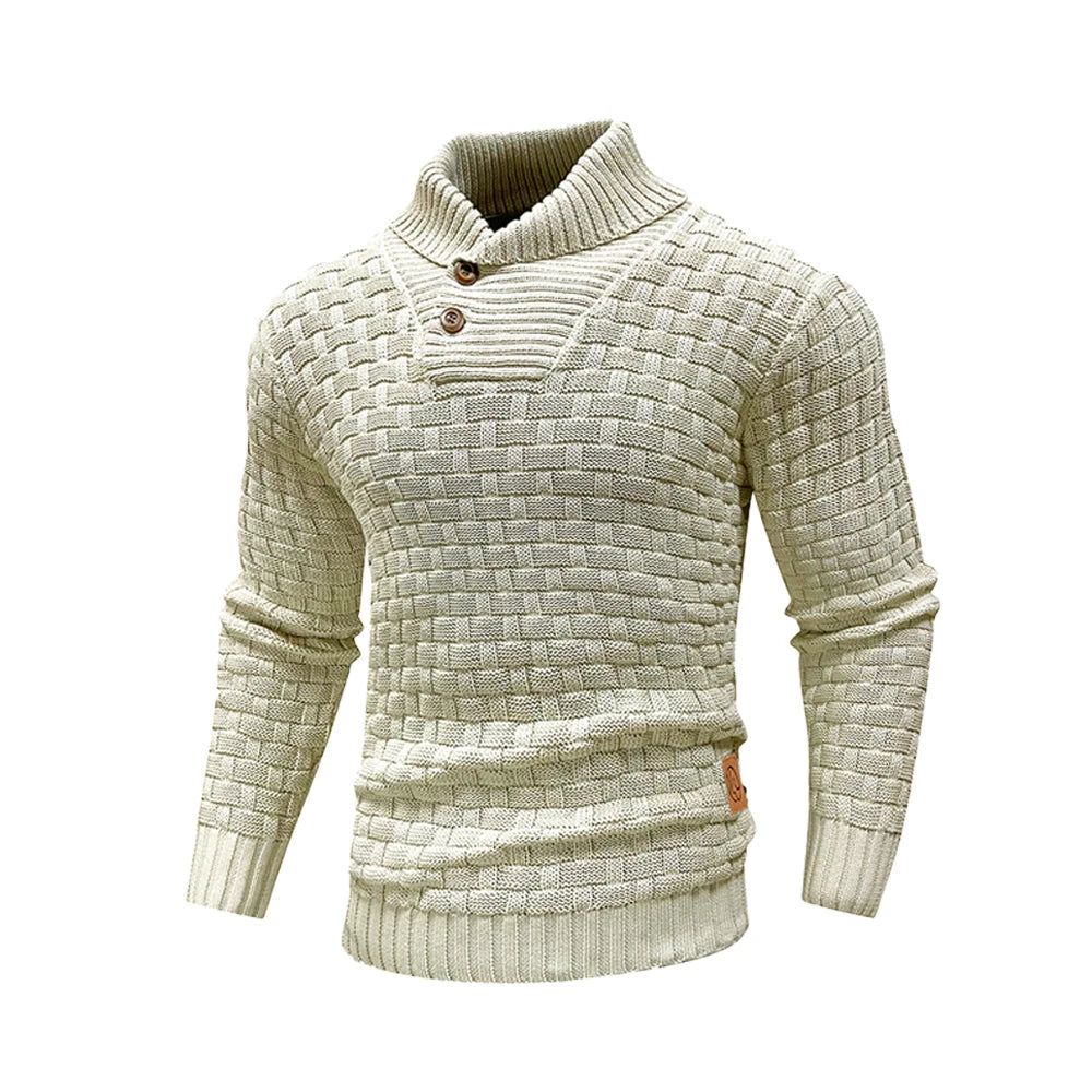 Men’s Knitted Sweater, Casual Crew Neck, Warm Long Sleeve Pullover, Textured Ribbed Edge....25.97% OFF!