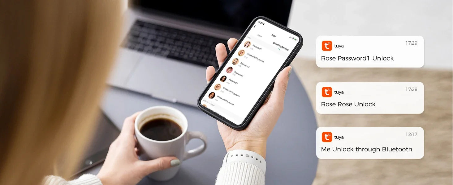 Smart Wi-Fi Keyless Door Lock With Camera, Bluetooth Technology, Users Can Unlock Front Door Lock Via APP Access, Fingerprint, Keypad Code or, Traditional Keys, Camera & Doorbell, 130 Wide Angle Lens, Two Way Microphone & Speaker....63.67 % OFF!