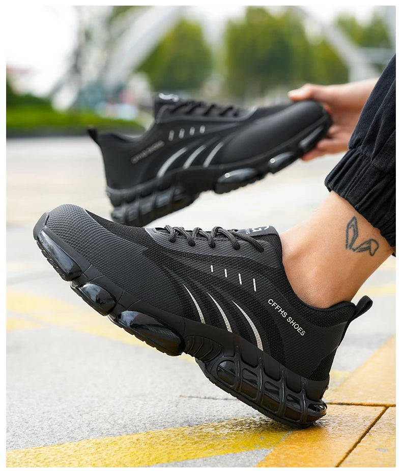 Men's Breathable, Lightweight & Comfortable, Anti-Smash & Anti-Puncture Safety Shoes....53.37% OFF!