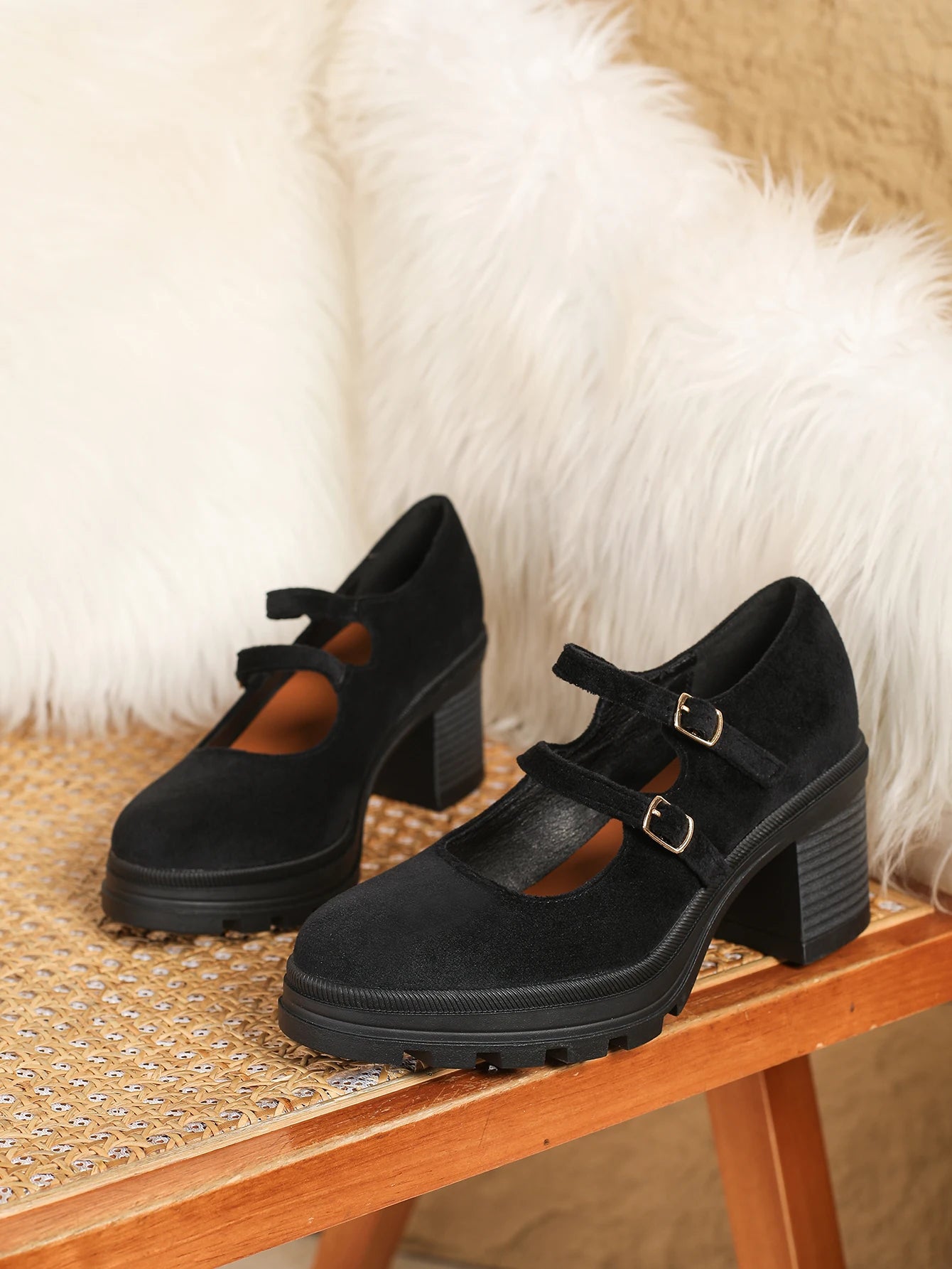 Women's Thick Soled Leather Dress Shoes With Thick Heels.....20% OFF!