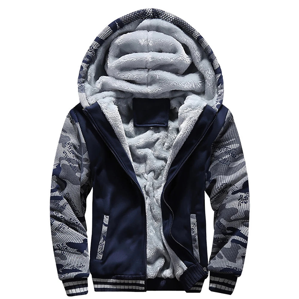 Men's Winter Jacket, Fleece Long Sleeve Coat, Hoodie....22.47% OFF!