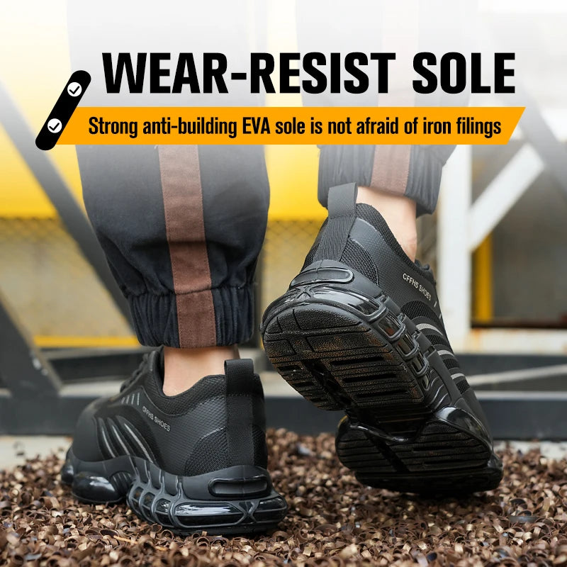 Men's Breathable, Lightweight & Comfortable, Anti-Smash & Anti-Puncture Safety Shoes....53.37% OFF!