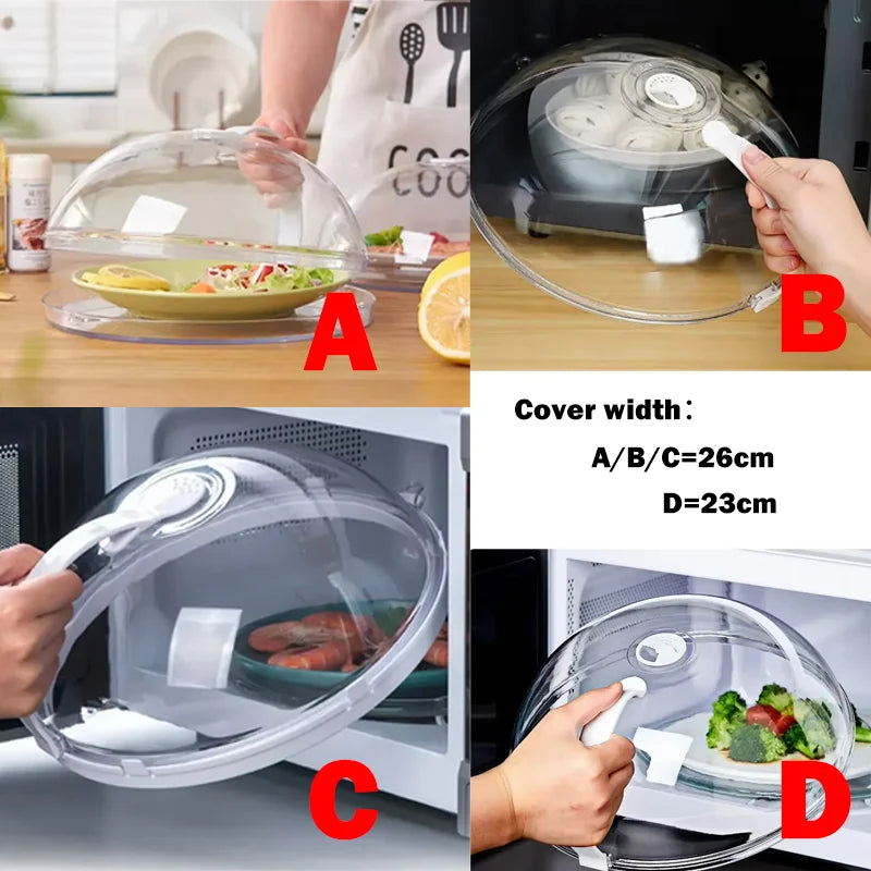Microwave Food Splash Guard, High Temperature Resistant, Food Heating Cover With Steam Vent & Handle Transparent Plate Cover. EXTREMELY POPULAR THIS WEEK!