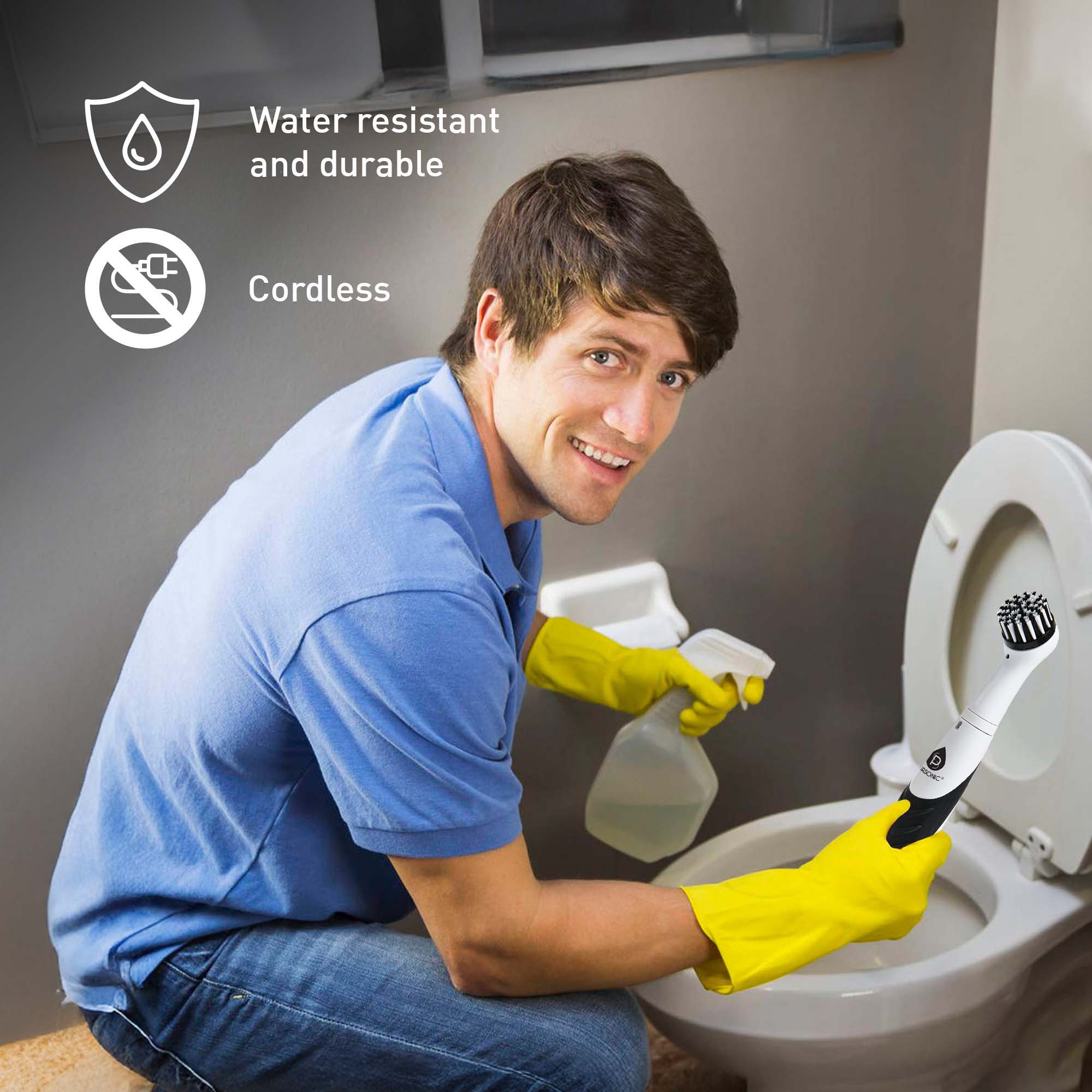 Cordless Cleaning Power Bundle – Rechargeable Power Scrubber Brush With 7 Heads, Cordless Scrubber Cleaning Brush With 5 Heads