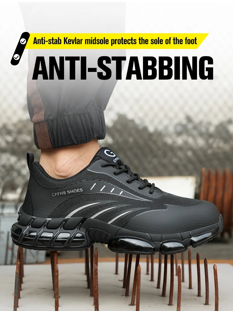Men's Breathable, Lightweight & Comfortable, Anti-Smash & Anti-Puncture Safety Shoes....53.37% OFF!
