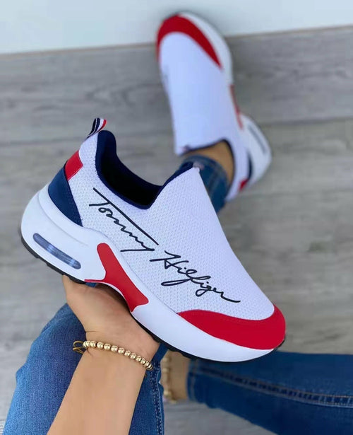 Women's Tommy Hilfiger Fashion, Casual, Breathable, Wedges, Slip On Sneakers.