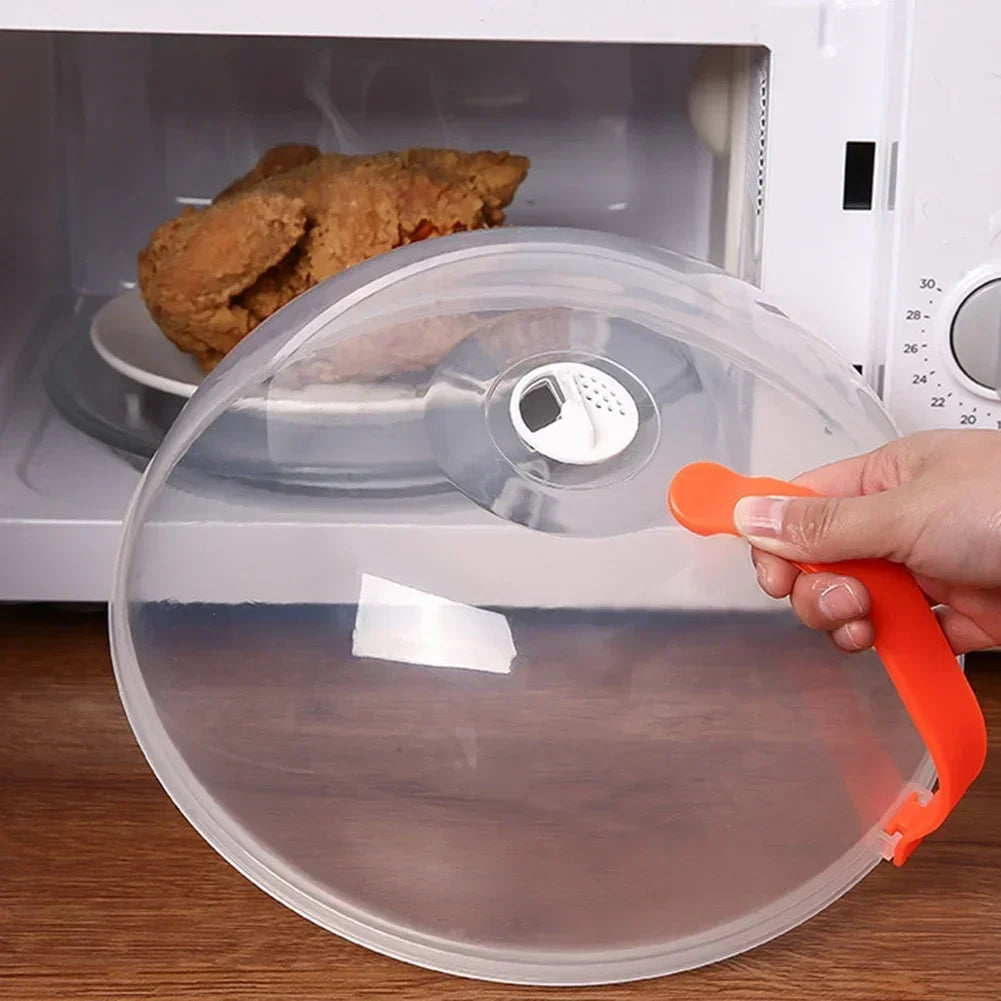 Microwave Food Splash Guard, High Temperature Resistant, Food Heating Cover With Steam Vent & Handle Transparent Plate Cover. EXTREMELY POPULAR THIS WEEK!