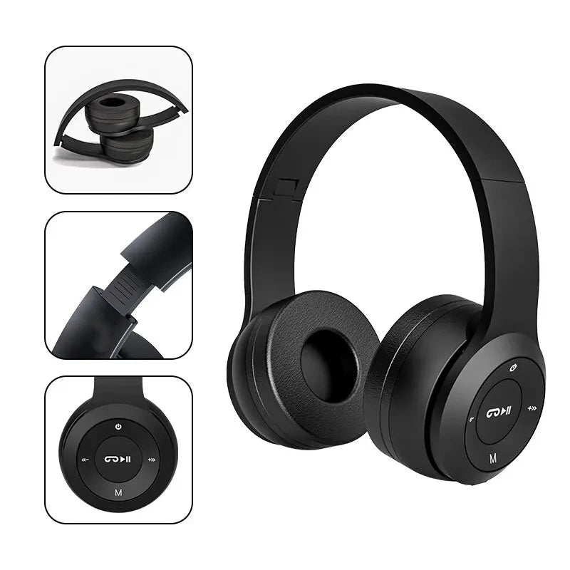 Handsfree Wireless Headphones/Earphone, Noise Canceling, P47 Headset, Bluetooth Head Phone For iPhone, Huawei, Samsung S22