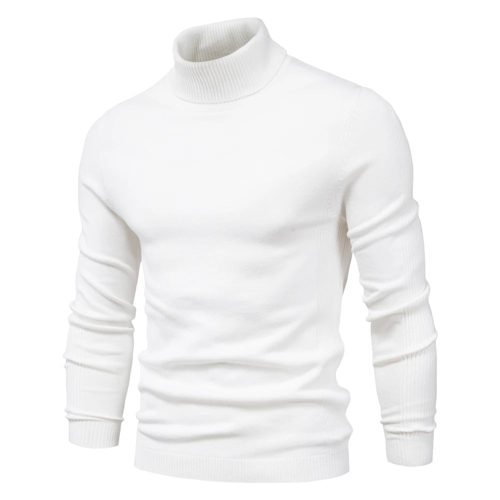 Men's Turtleneck Sweater, Casual Solid Color, Warm Pullover, High Quality, High Neck, Long Sleeve Sweater. STILL TRENDING ON GOOGLE, ONLY 8 REMAINING!