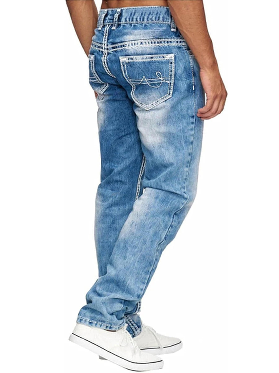 Men s Vintage, Retro Fit Jeans, Faded Washed, Gradient Color Distressed Denim.....10% OFF!
