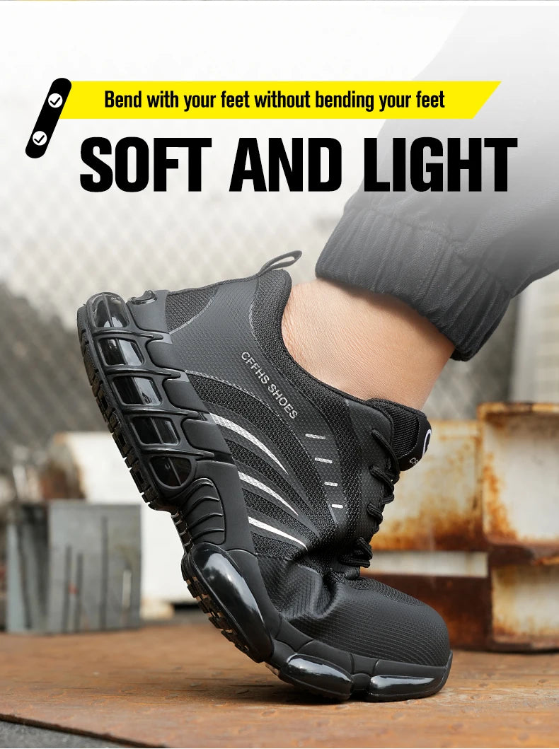Men's Breathable, Lightweight & Comfortable, Anti-Smash & Anti-Puncture Safety Shoes....53.37% OFF!