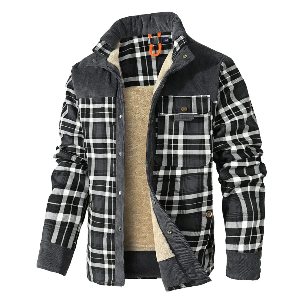 Men's Jacket, Windproof/Warm Bomber Coat, Sherpa Lined Flannel...20% OFF! TRENDING NOW!