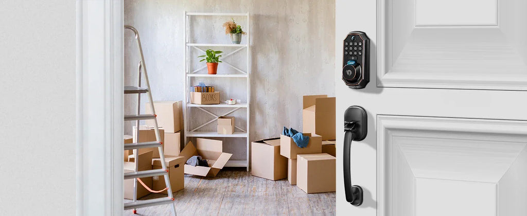 Smart Wi-Fi Keyless Door Lock With Camera, Bluetooth Technology, Users Can Unlock Front Door Lock Via APP Access, Fingerprint, Keypad Code or, Traditional Keys, Camera & Doorbell, 130 Wide Angle Lens, Two Way Microphone & Speaker....63.67 % OFF!