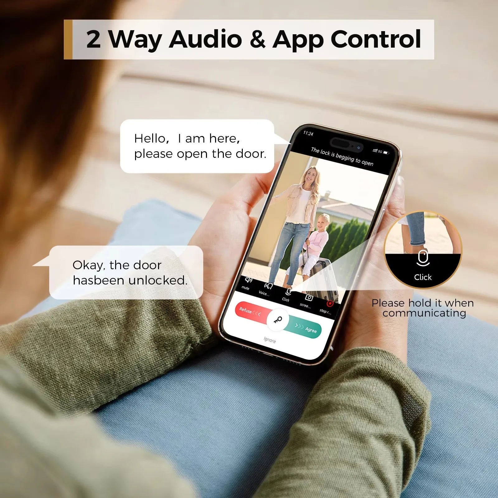 Smart Wi-Fi Keyless Door Lock With Camera, Bluetooth Technology, Users Can Unlock Front Door Lock Via APP Access, Fingerprint, Keypad Code or, Traditional Keys, Camera & Doorbell, 130 Wide Angle Lens, Two Way Microphone & Speaker....63.67 % OFF!