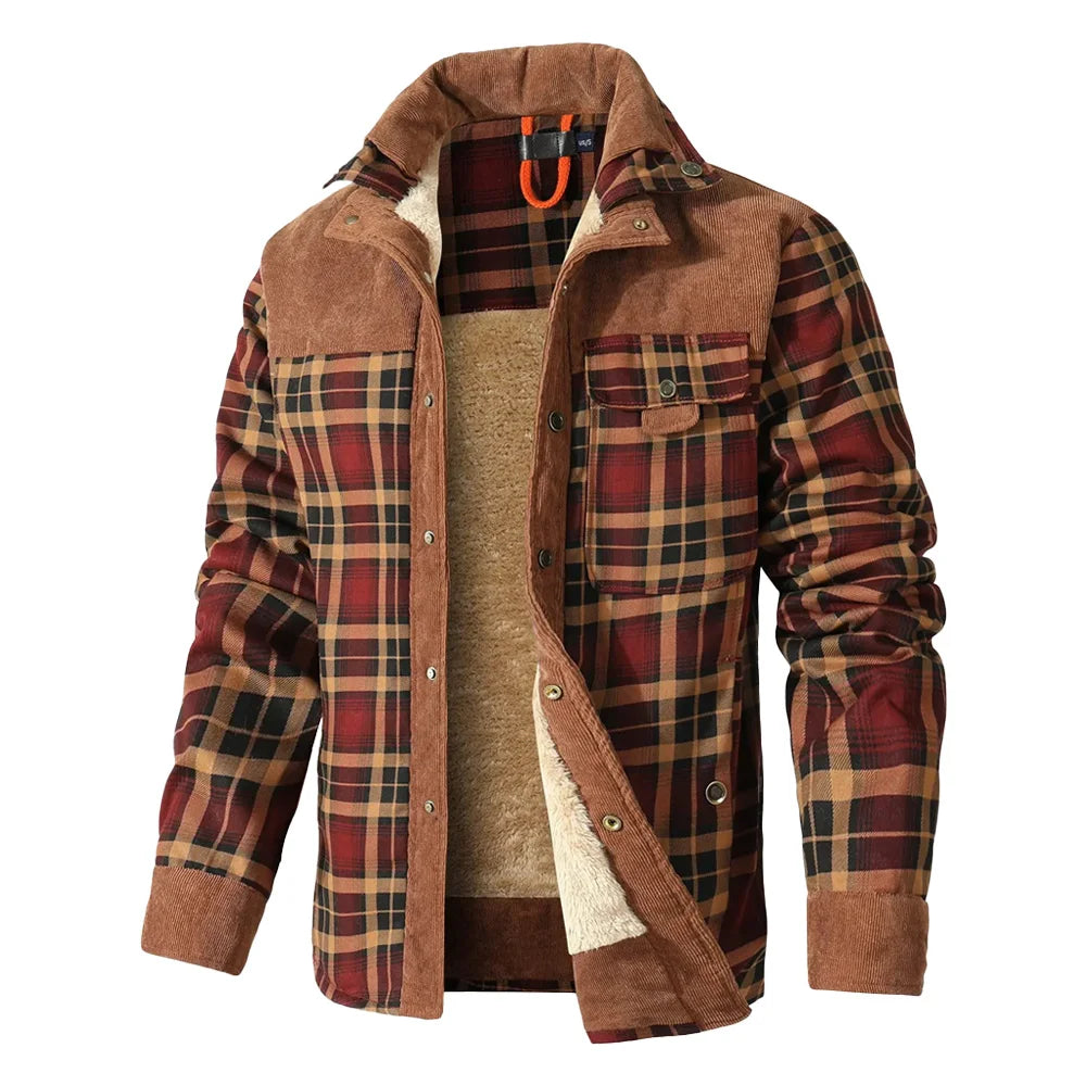 Men's Jacket, Windproof/Warm Bomber Coat, Sherpa Lined Flannel...20% OFF! TRENDING NOW!