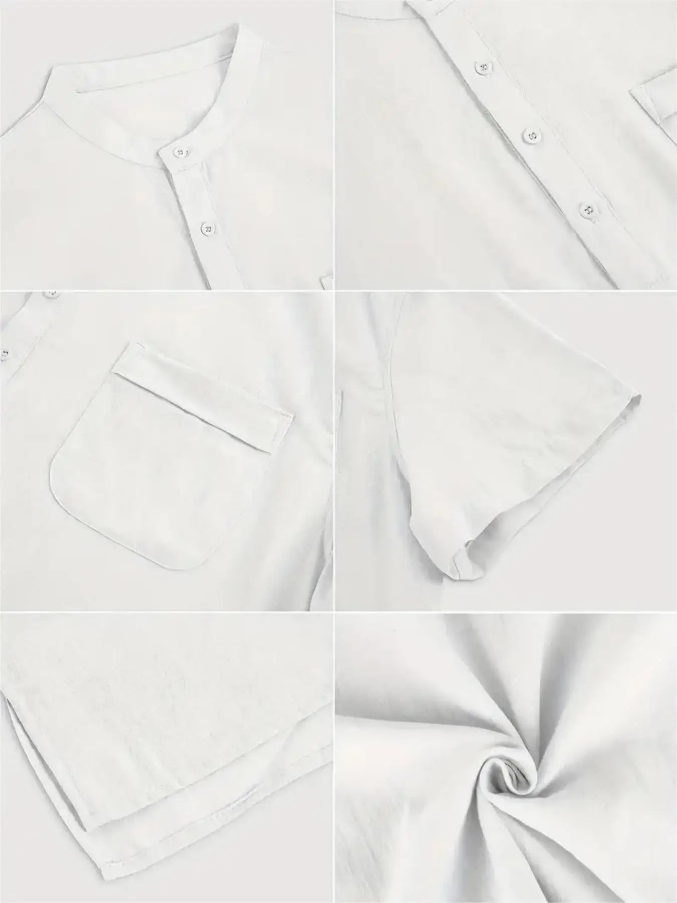 Men's Cotton/Linen Shirt With Pocket, Casual Polo Shirt....20% OFF!