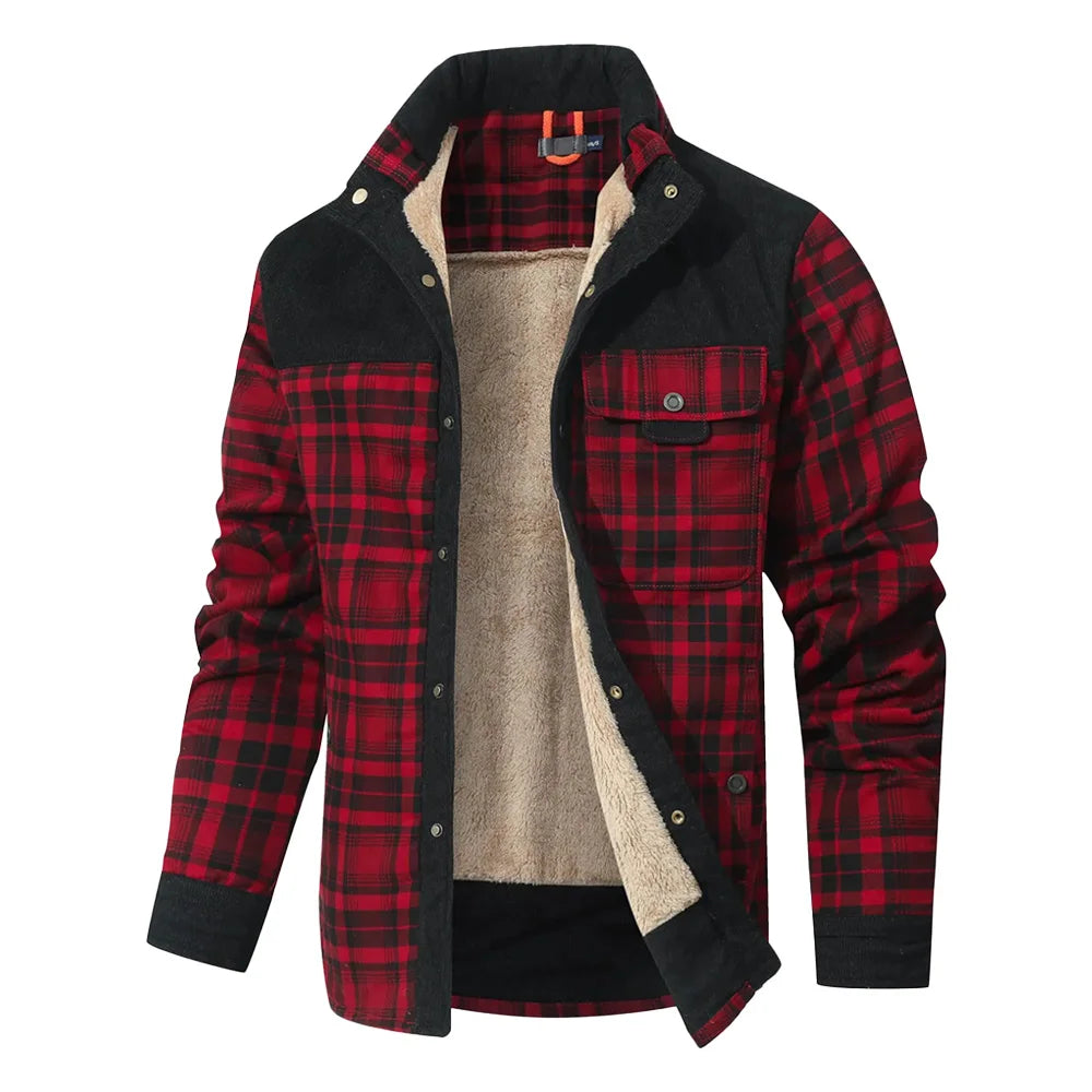 Men's Jacket, Windproof/Warm Bomber Coat, Sherpa Lined Flannel...20% OFF! TRENDING NOW!