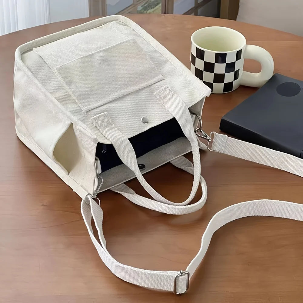 Women's Canvas Tote Bag With Pockets, Crossbody Bag, Cute Shoulder Purse Handbag. TRENDING NOW ON GOOGLE!