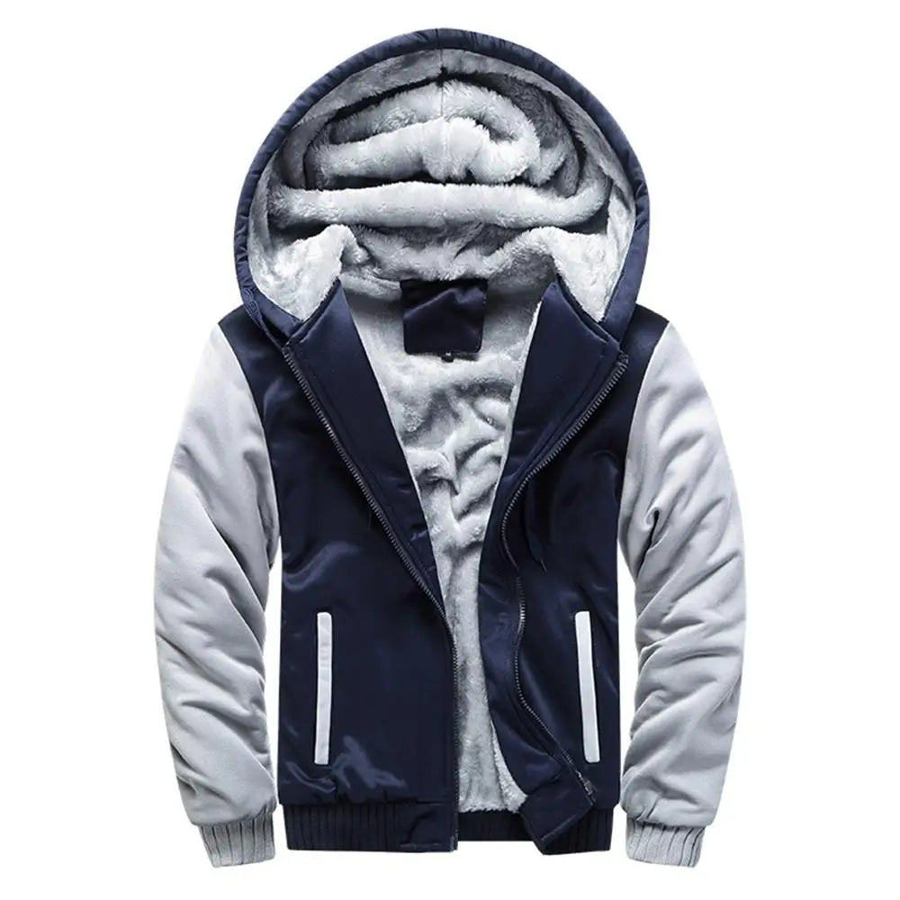 Men's Winter Jacket, Fleece Long Sleeve Coat, Hoodie....22.47% OFF!