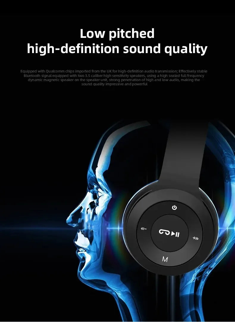 Handsfree Wireless Headphones/Earphone, Noise Canceling, P47 Headset, Bluetooth Head Phone For iPhone, Huawei, Samsung S22