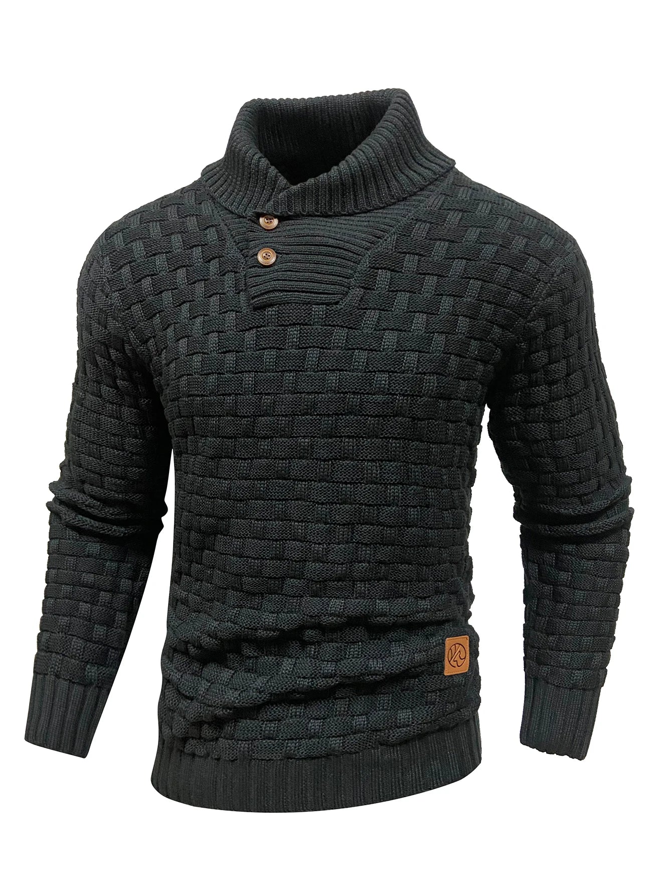 Men’s Knitted Sweater, Casual Crew Neck, Warm Long Sleeve Pullover, Textured Ribbed Edge....25.97% OFF!