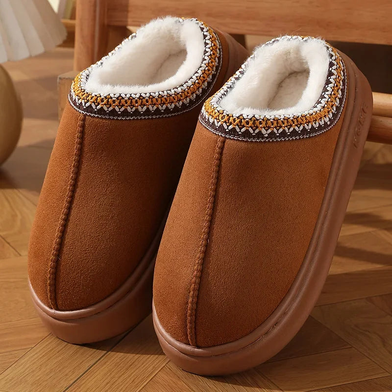 Women's/Men's Fluffy Platform Slippers, Plush Warm Cotton Shoes, Non Slip....11.50% OFF!