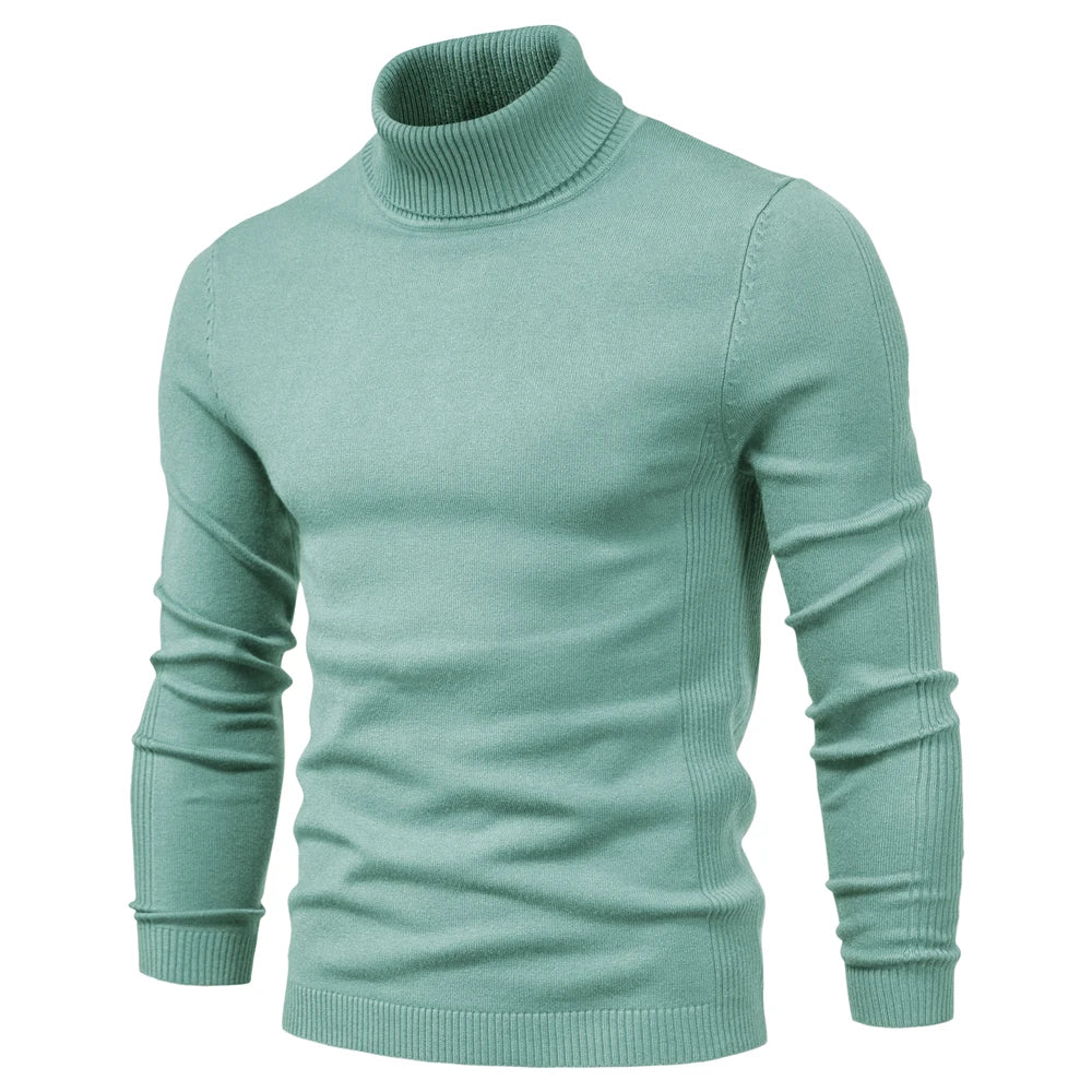 Men's Turtleneck Sweater, Casual Solid Color, Warm Pullover, High Quality, High Neck, Long Sleeve Sweater. STILL TRENDING ON GOOGLE, ONLY 8 REMAINING!