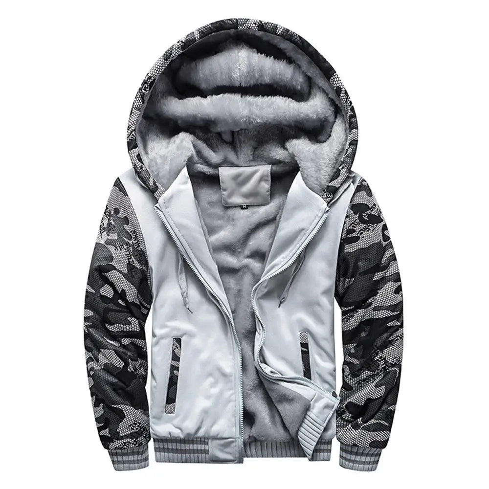 Men's Winter Jacket, Fleece Long Sleeve Coat, Hoodie....22.47% OFF!