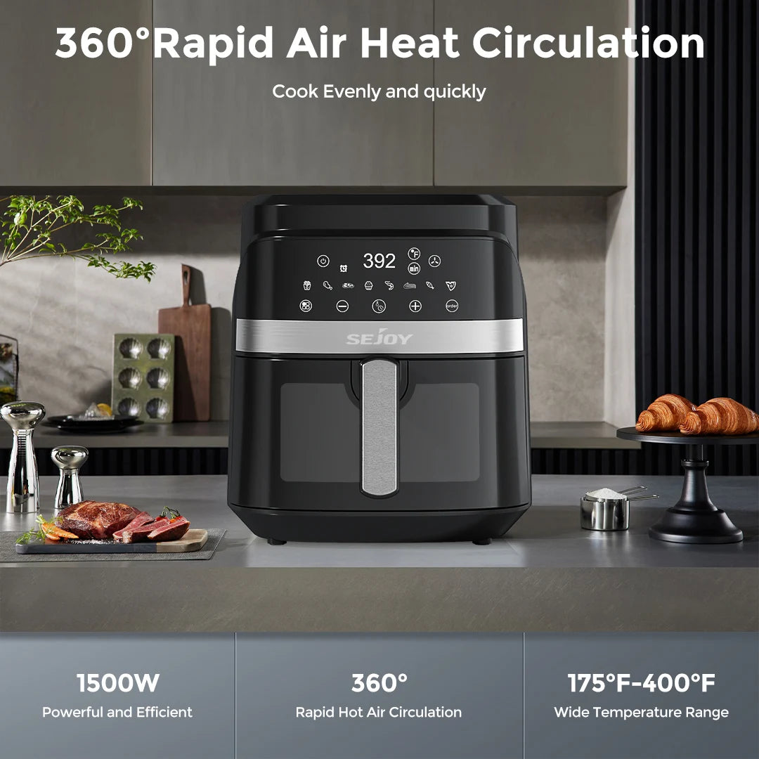 Air Fryer, 6 Quarts Large Capacity, Oil-Free. 360°Baking Oven....30% OFF! TRENDING NOW