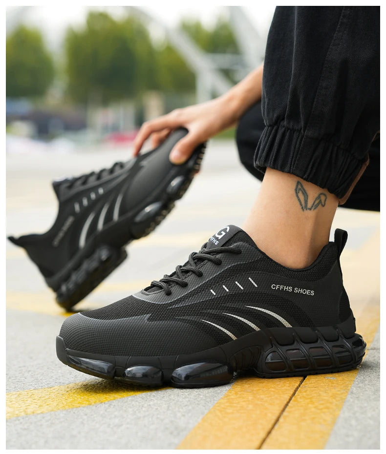 Men's Breathable, Lightweight & Comfortable, Anti-Smash & Anti-Puncture Safety Shoes....53.37% OFF!