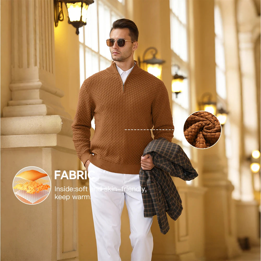 Men's Sweater, Quarter Zip, Polo Zip Pullover....20% OFF!