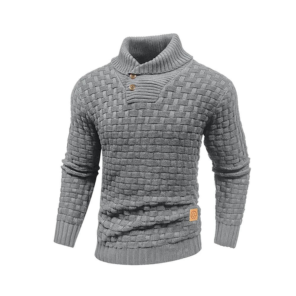 Men’s Knitted Sweater, Casual Crew Neck, Warm Long Sleeve Pullover, Textured Ribbed Edge....25.97% OFF!