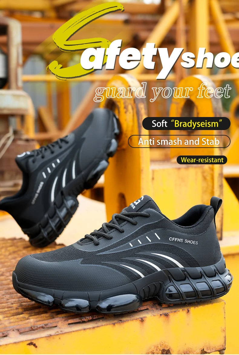 Men's Breathable, Lightweight & Comfortable, Anti-Smash & Anti-Puncture Safety Shoes....53.37% OFF!