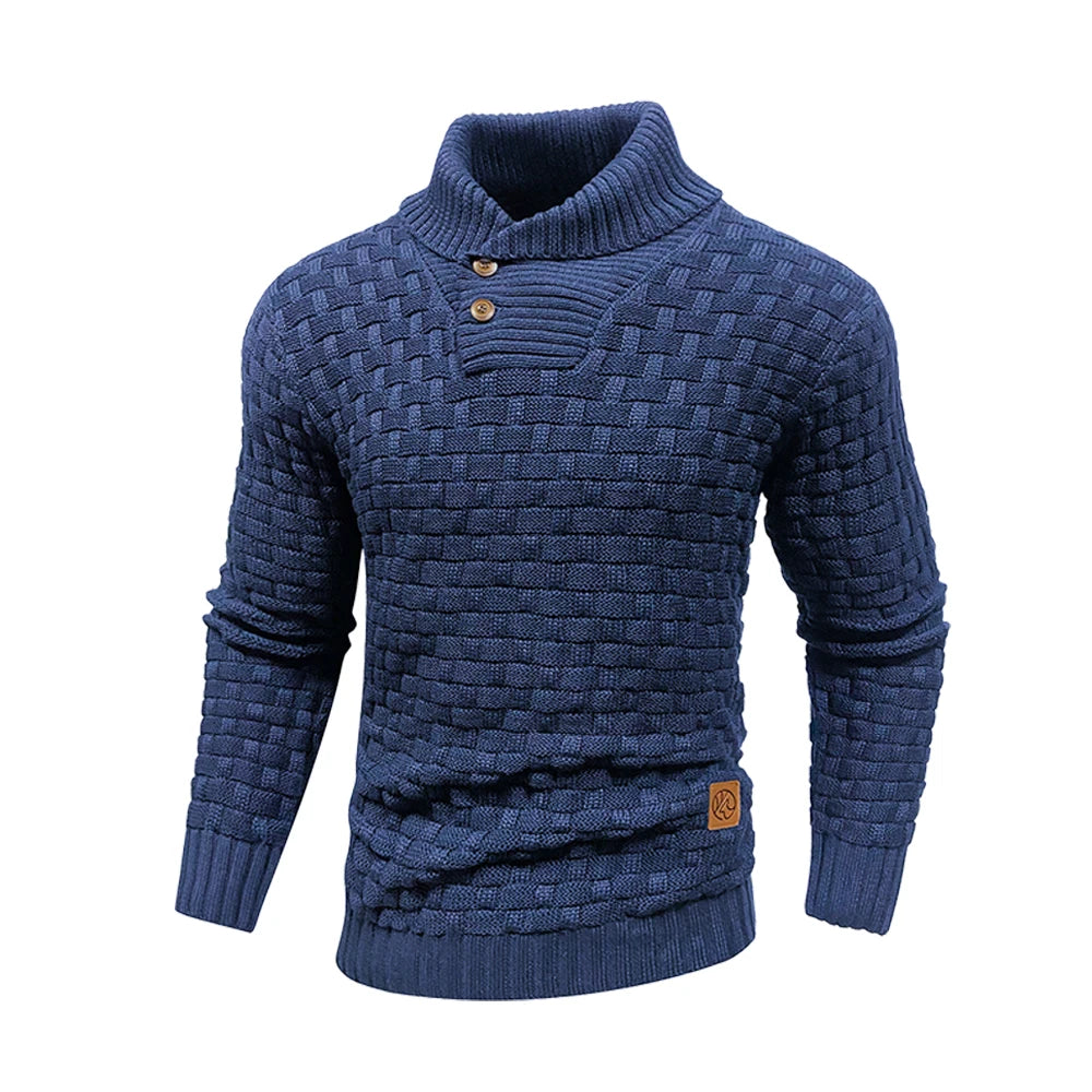 Men’s Knitted Sweater, Casual Crew Neck, Warm Long Sleeve Pullover, Textured Ribbed Edge....25.97% OFF!